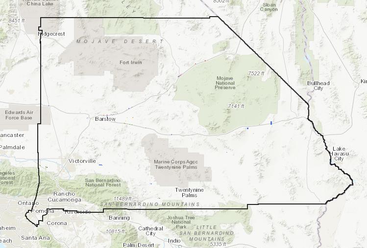 san bernardino county map