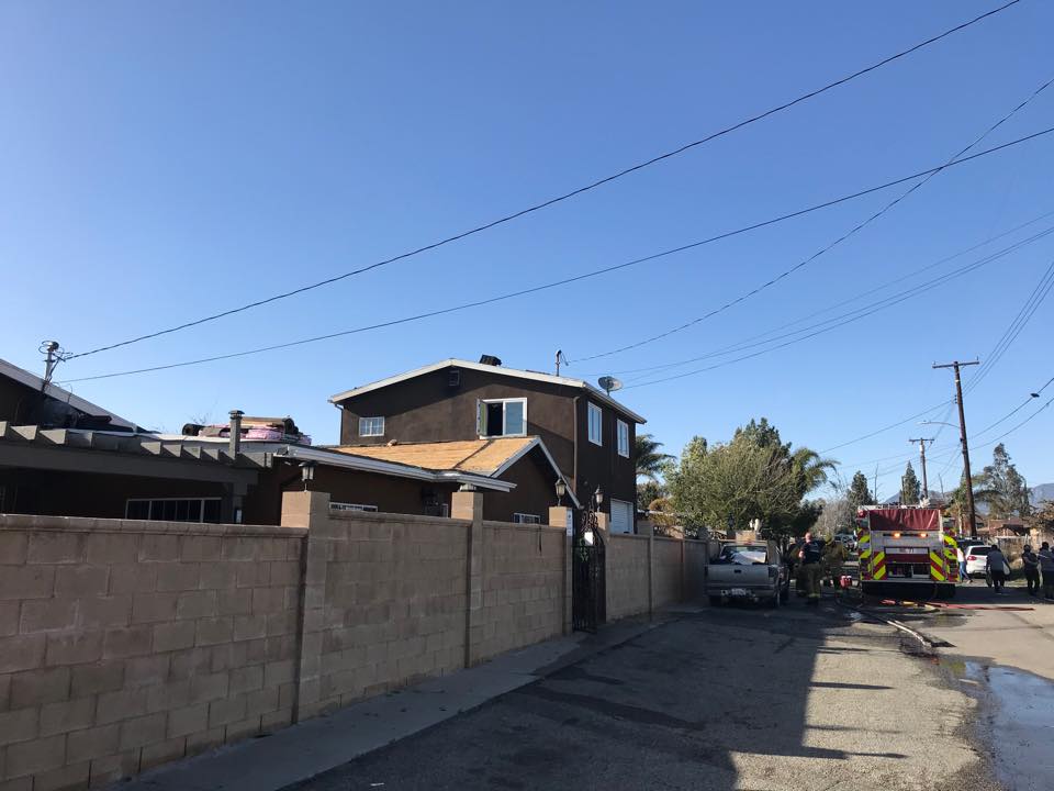 San Bernardino County Fire Department (SBCoFD) along with 1 engine from Rialto Fire Department responded to multiple reports of a Structure Fire in the 17100 blk. of Miller Ave. in the City of Fontana.