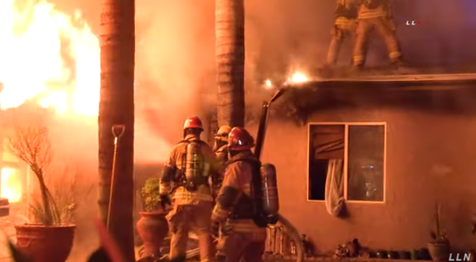 Homeowner Fights Fire Until Firefighters Arrive