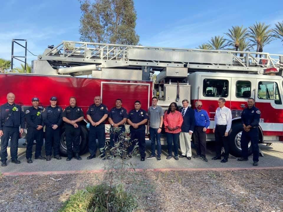 Fontana Fire District and Fontana Rotary Club team up to donate ladder truck