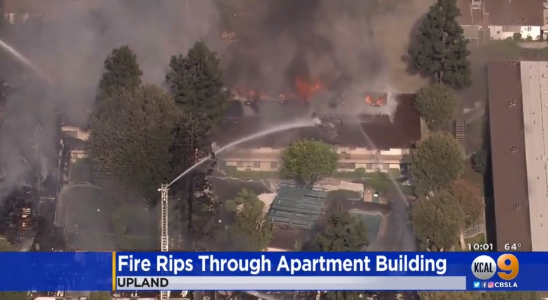 Fire Crews Extinguish 3-Alarm Fire at Upland Apartment Complex, 51 Units Damaged