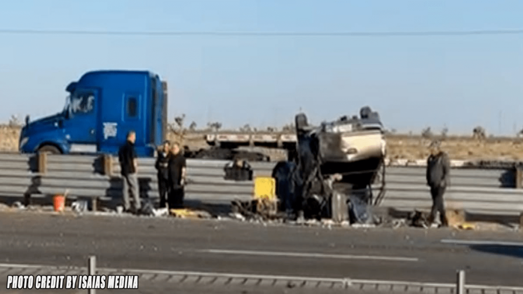 Rollover Crash Involving Two Vehicles in Hesperia This Morning