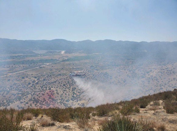 Flores Fire in Summit Valley north of Silverwood Lake held to 27 acres