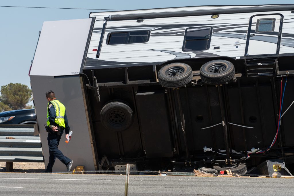 Hesperia boy, 10, killed in crash involving travel trailer on Interstate 15