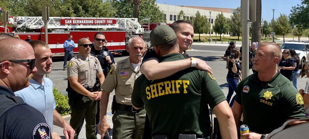 Deputy Dustin Whitson released from Loma Linda after March shooting in Hesperia