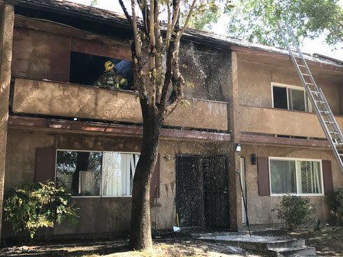 La Paz Drive apartment fire; multiple agencies respond