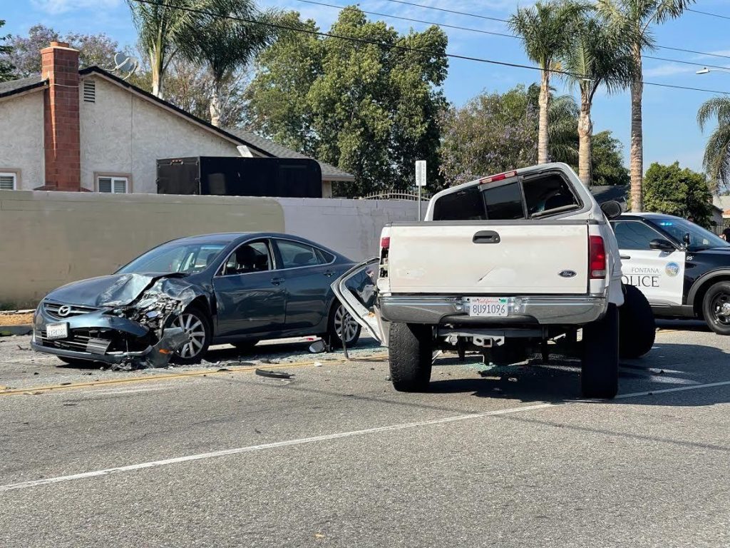 Two persons are hospitalized after traffic collision in Fontana on June 14