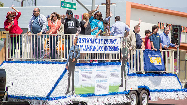 fontana city council parade float