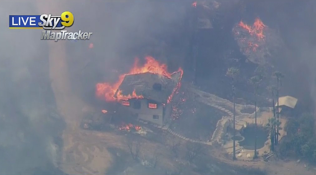 South Fire Burns At Least 4 Homes In Lytle Creek, Hundreds Evacuated