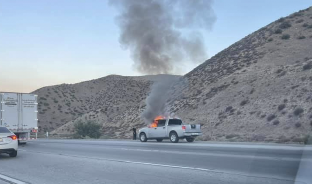 No injuries after truck fire on southbound I-15 in the Cajon Pass